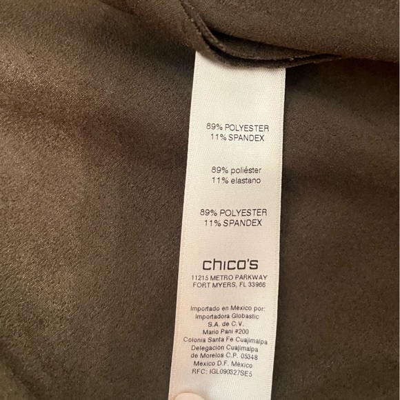 Chico's Open Vest - Olive Green - Picture 4 of 5